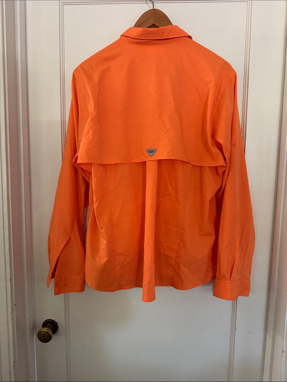 Columbia Orange Lightweight Button-Up Shirt - Picture 2 of 4